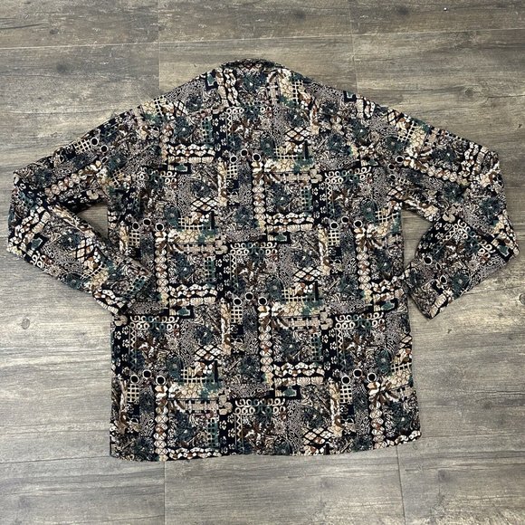 Vintage Countess Wara Shirt Men Size‎ Large Button Front Long Sleeve Abstract - Picture 9 of 10